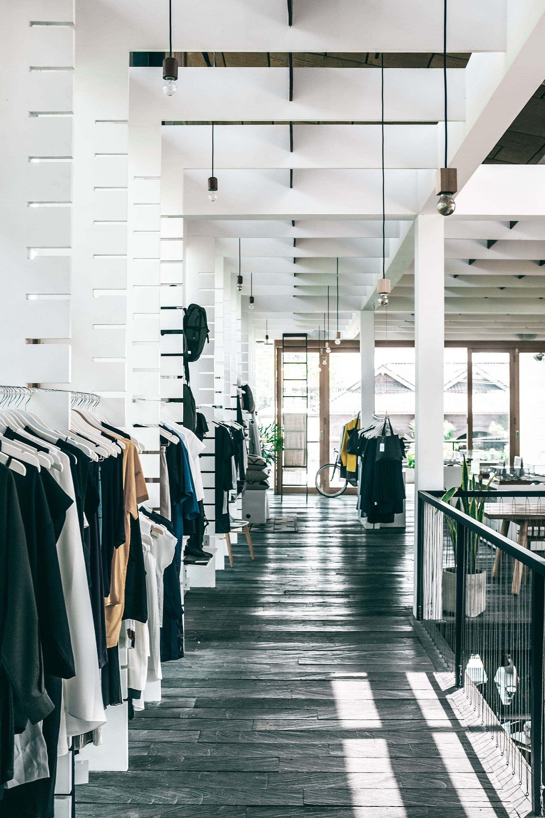 Apparel collection on models