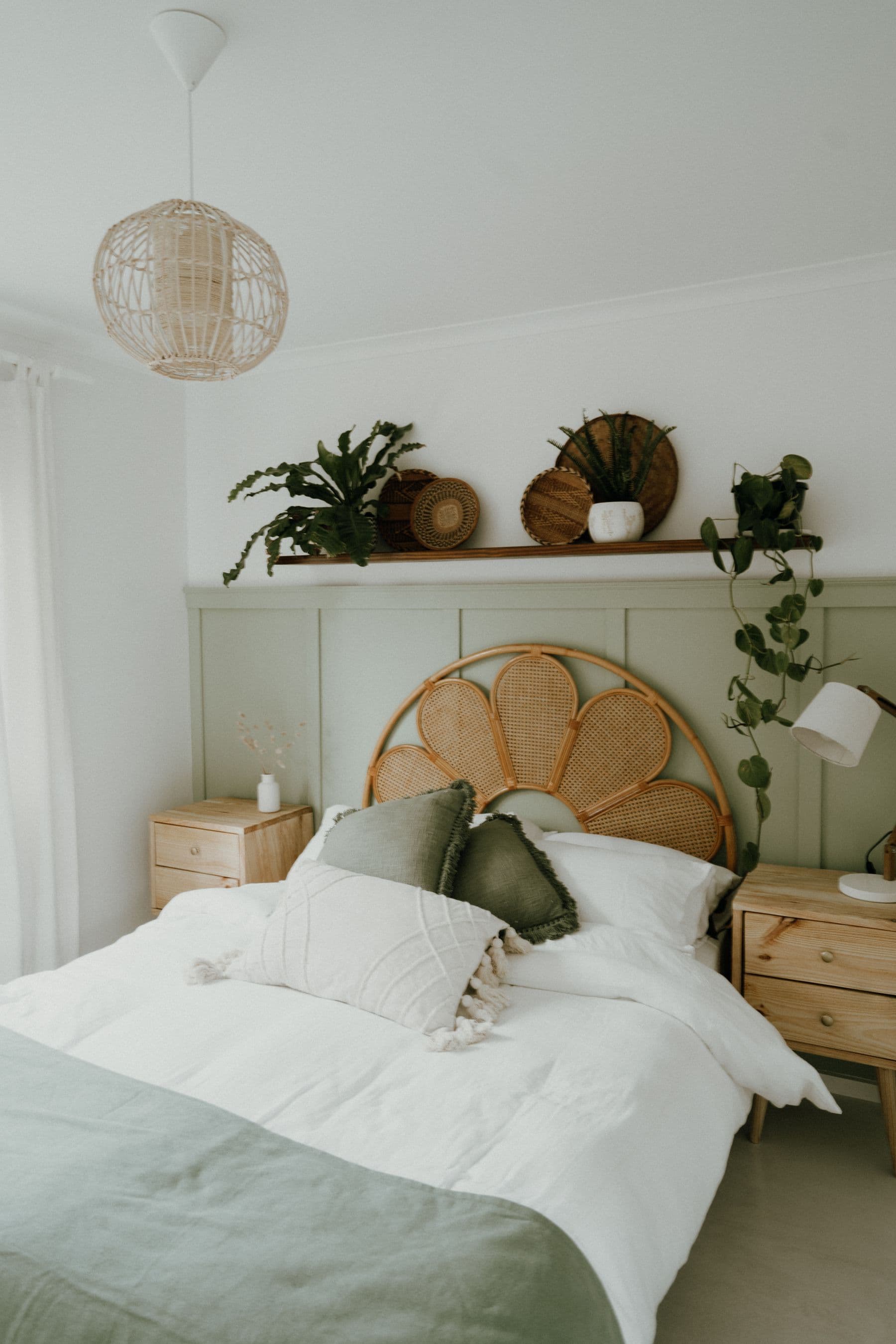 Soft home textile setup with bed linen and pillows